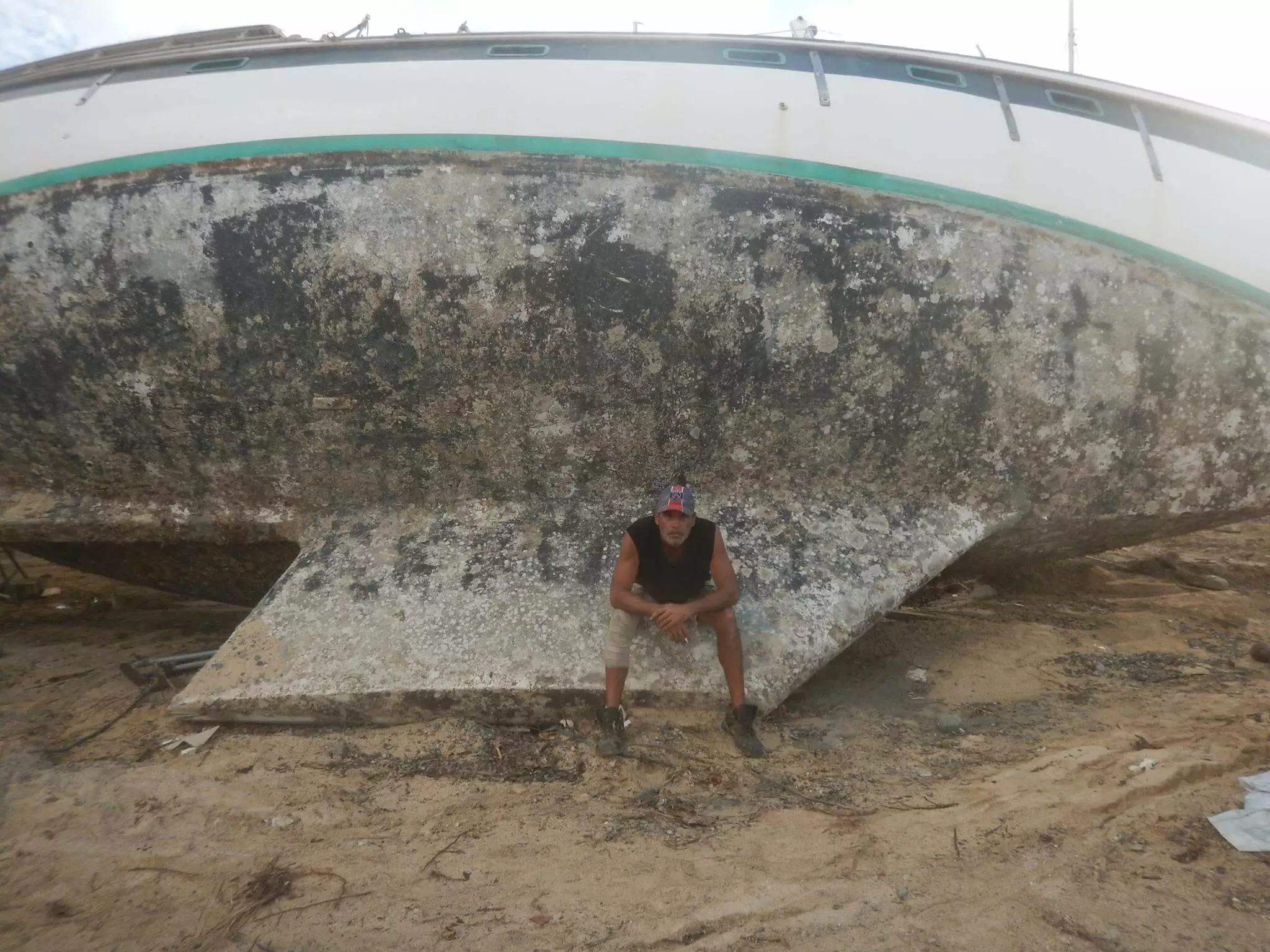 hurricane damaged catamarans