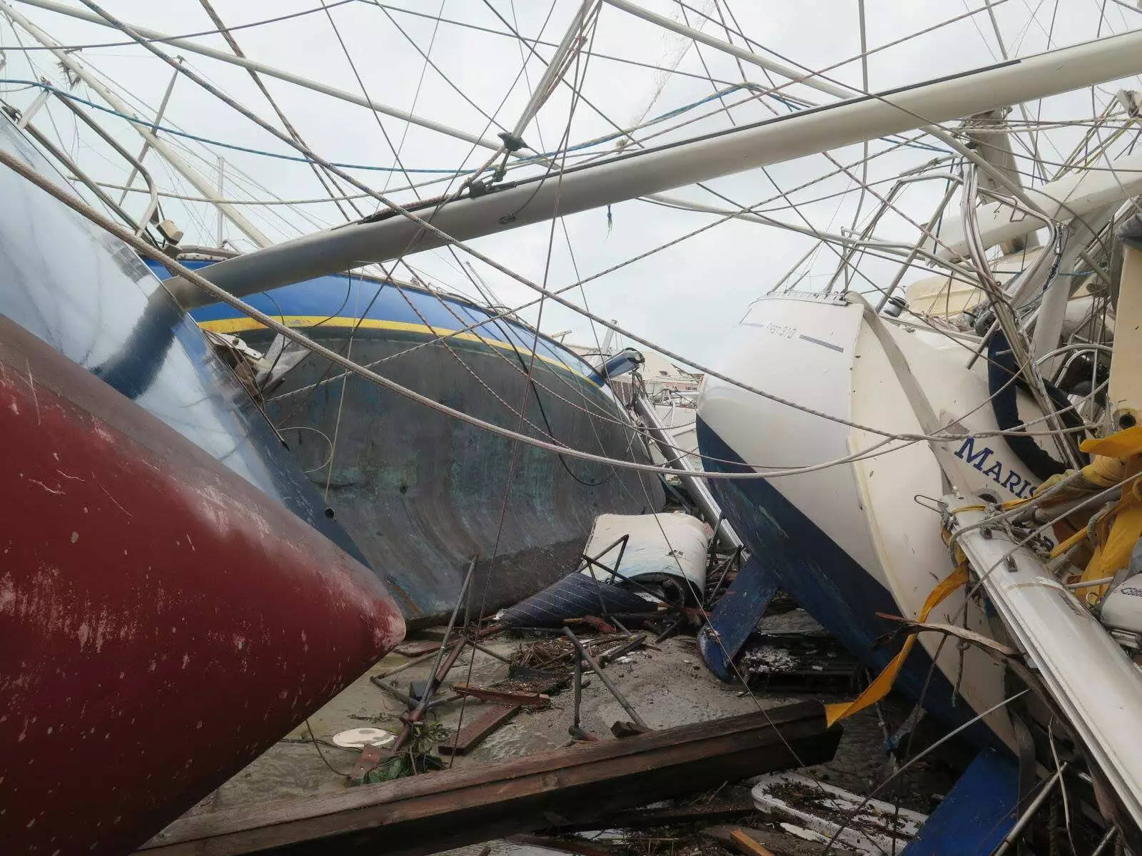 hurricane damaged catamaran for sale